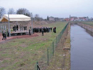 Lors de la pose de la première pierre du Clifa, le 9 février, par deux ministres. Depuis, le projet a changé de nature. Les informations venues de l’Etat dans ce dossier n’ont jamais été d’une grande clarté, y compris pour les élus locaux.