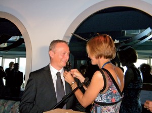 Frédéric Sudan, lors de sa prise de fonction au Rotary Club de Calais, le 20 juin dernier.