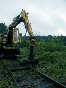 La voie Arques-Lumbres/ Hesdigneul-Desvres en cours de rénovation.