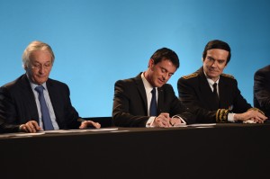 Daniel Percheron, Président du Conseil régional, Manuel Valls, Premier ministre, et Jean-François Cordet, Préfet de la région Nord-Pas-de-Calais. 