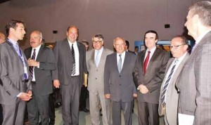 Patrick Masclet, président de l’Association des Maires du Nord, a accueilli Jean-François Cordet, préfet de région, préfet du Nord, et Jean-René Lecerf, président du Conseil Départemental du Nord, au 60e congrès des maires du Nord. 