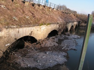 Le pont-canal de Vadencourt, photographié en janvier 2009.