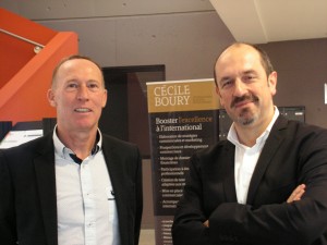 Charles Blangis, président, et Thierry Macé, secrétaire, du Club des entrepreneurs en Cambrésis.