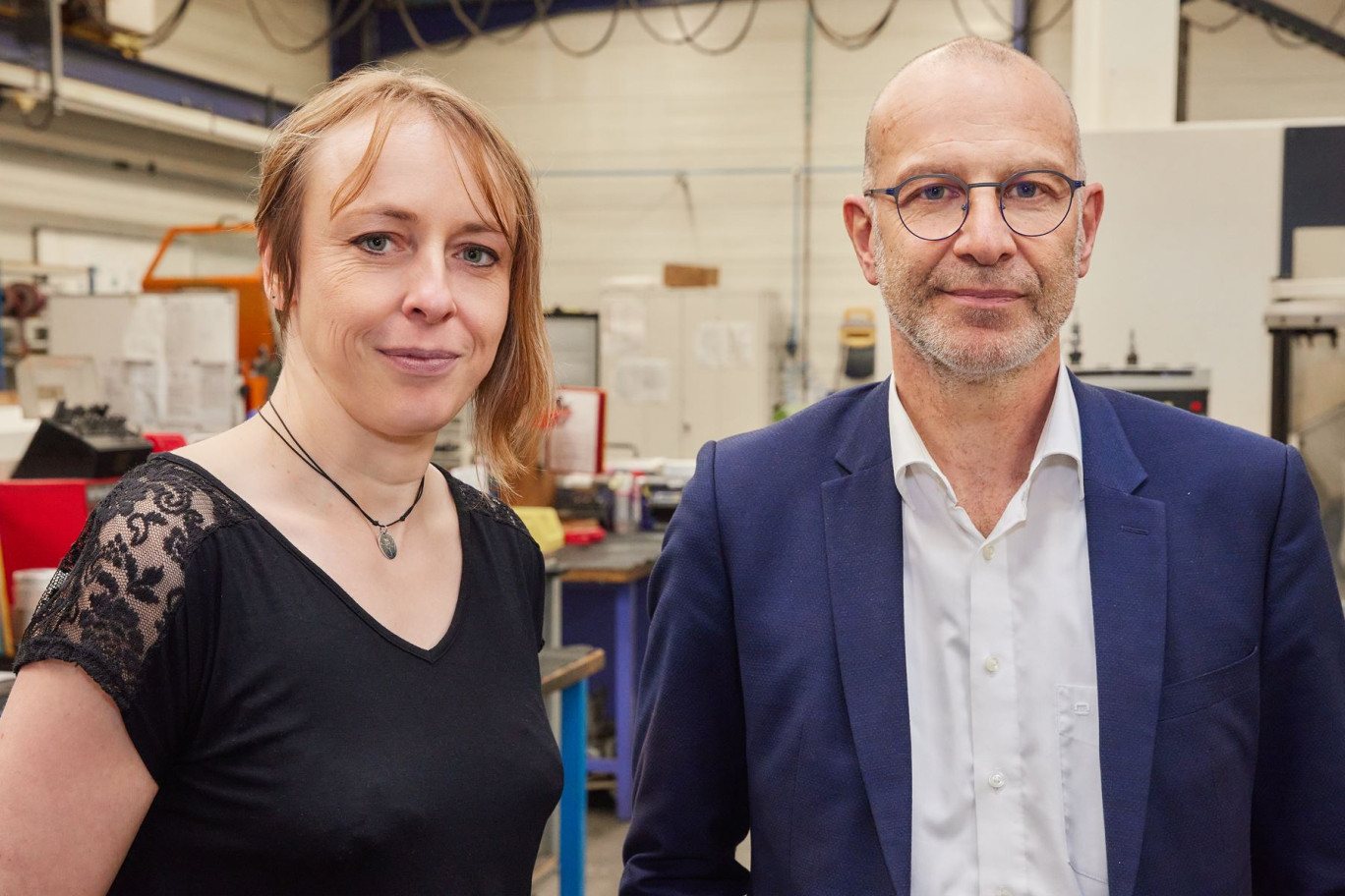 Audrey Dupont, directrice marketing et communication et Marc Cauvin, directeur technique de Mayr France.  © Lena Heleta