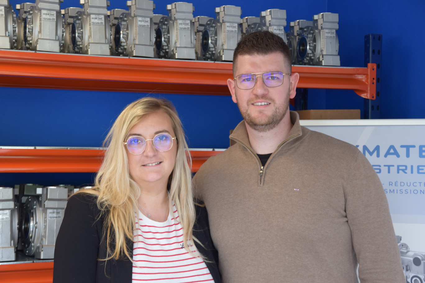 Justine Lalande et Thomas Salé, co-fondateurs de la société Dymatec Industries à Cambrai.