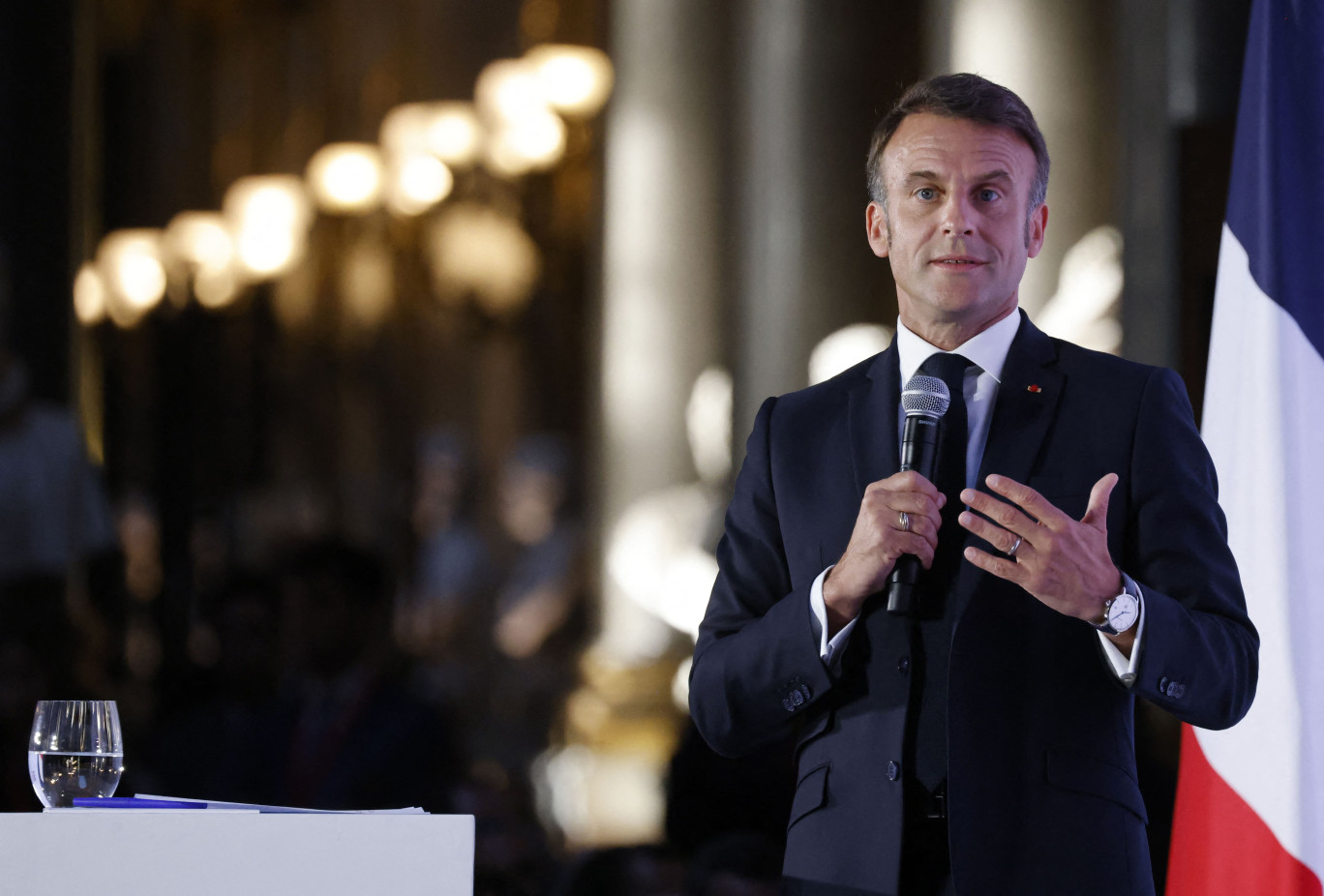 «Cette 7ème édition du Sommet Choose France est un millésime pour notre attractivité, qui bénéficiera à l’ensemble de notre territoire» a déclaré Emmanuel Macron le 13 mai dernier. © Ludovic Marin/Pool/AFP