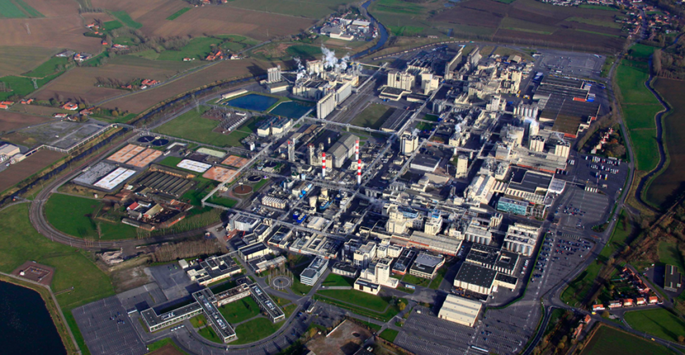 Vue aérienne du site de Roquette à Lestrem. © Roquette