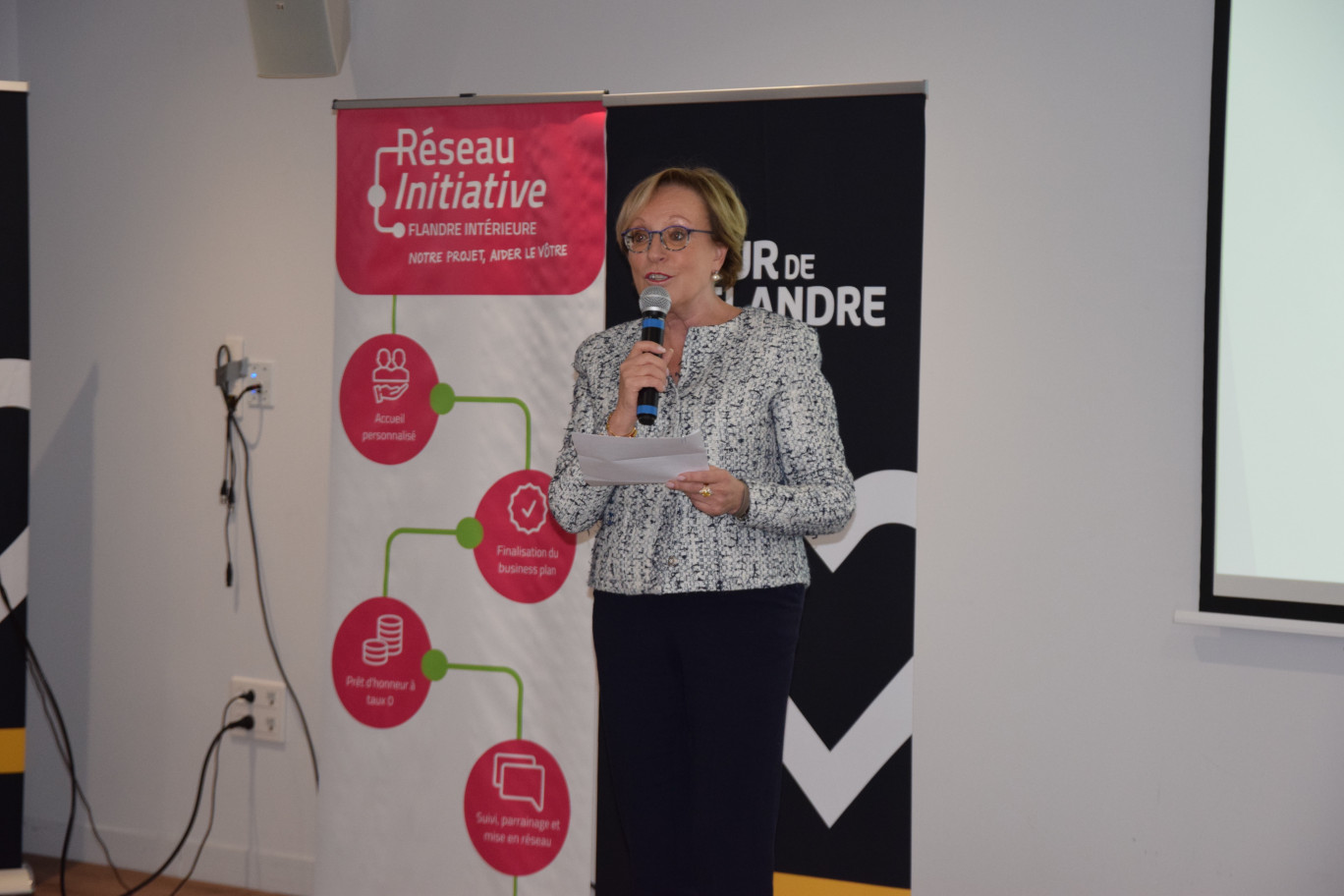 Annick Berrier, Présidente d'Initiative Flandre Intérieure.