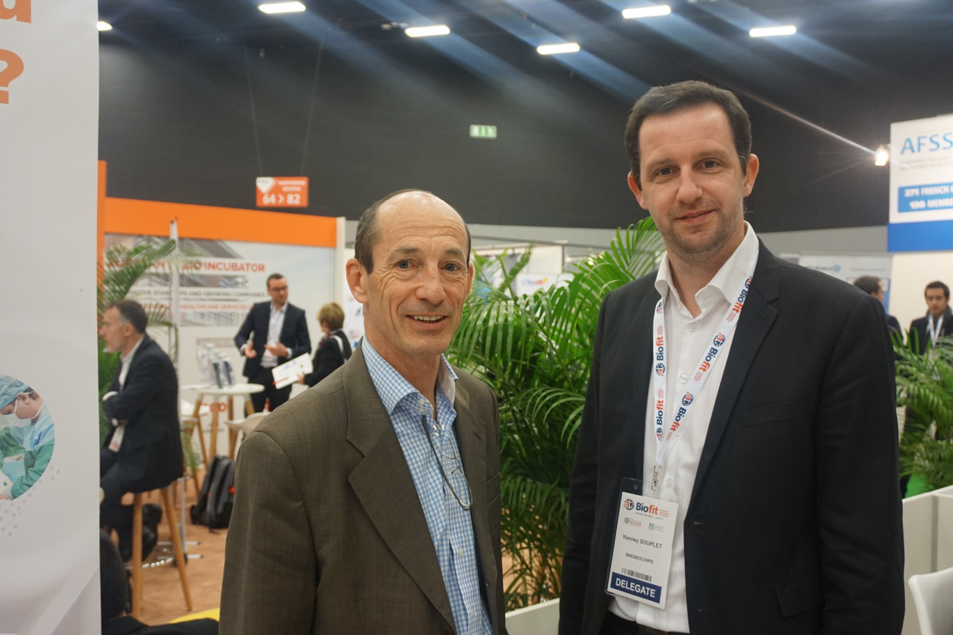 Stéphane Duthoit, président d'InnoBioChips et Vianney Souplet, co-fondateur.